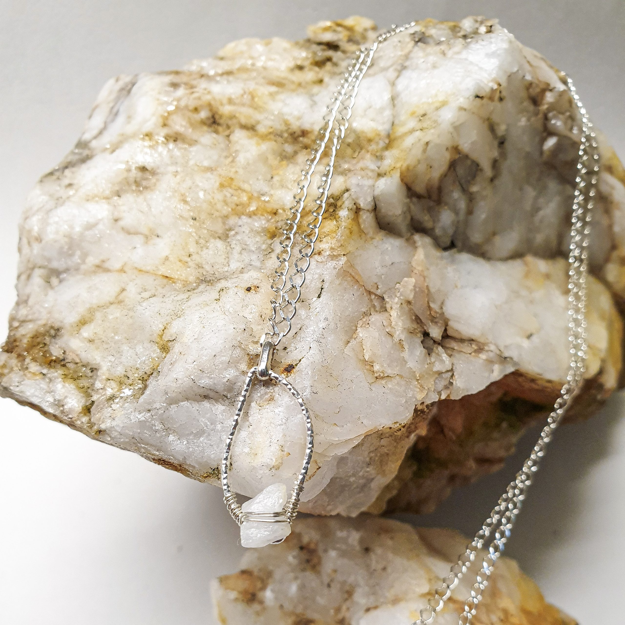 Bijoux Collier Cristal Pierre Argent