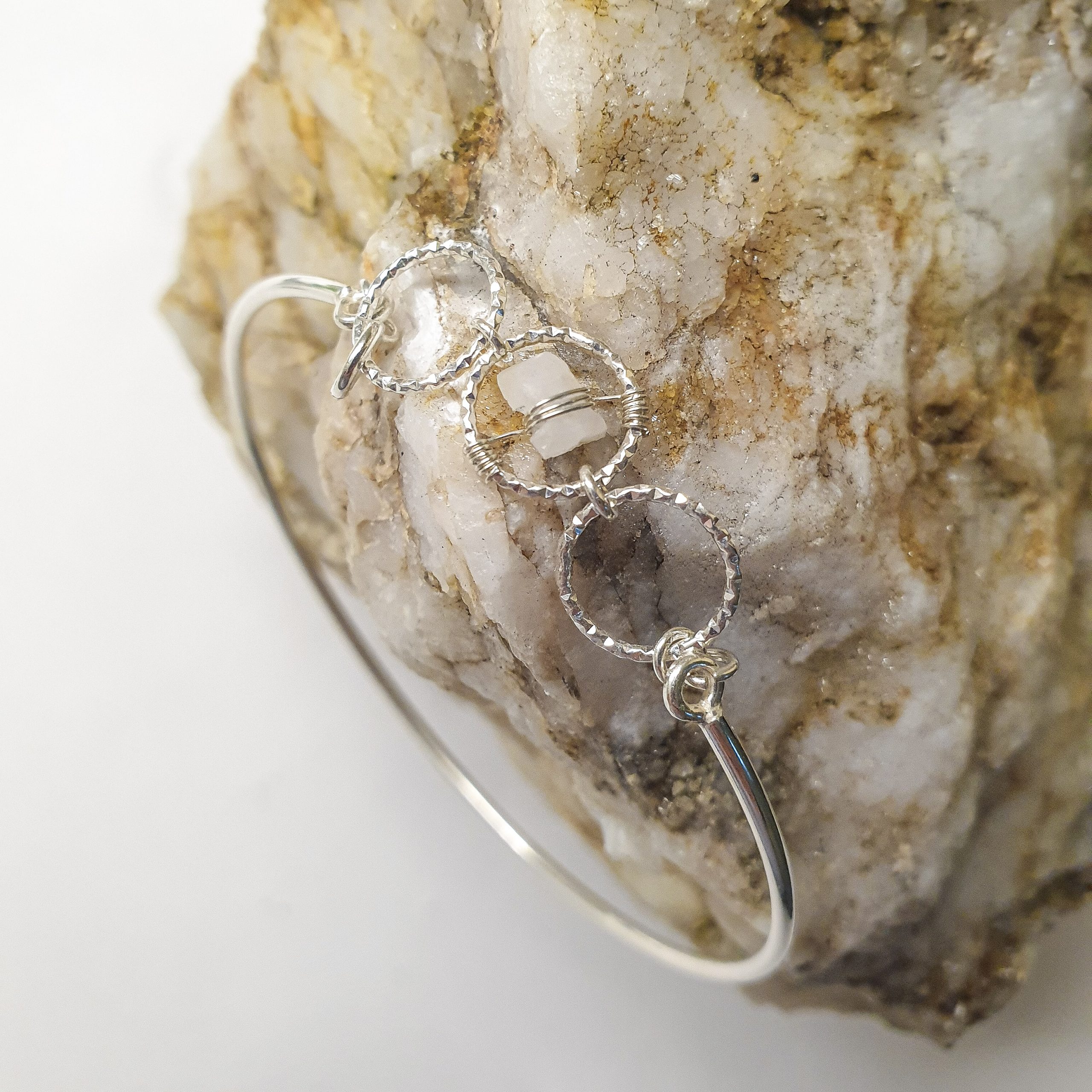 Bijoux Bracelet Cristal Pierre Argent